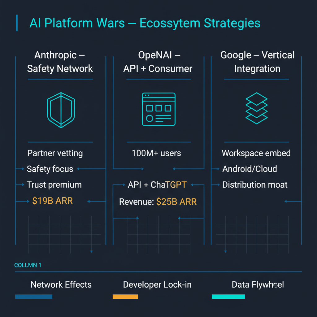 AI platform strategy comparison: Anthropic, OpenAI, Google