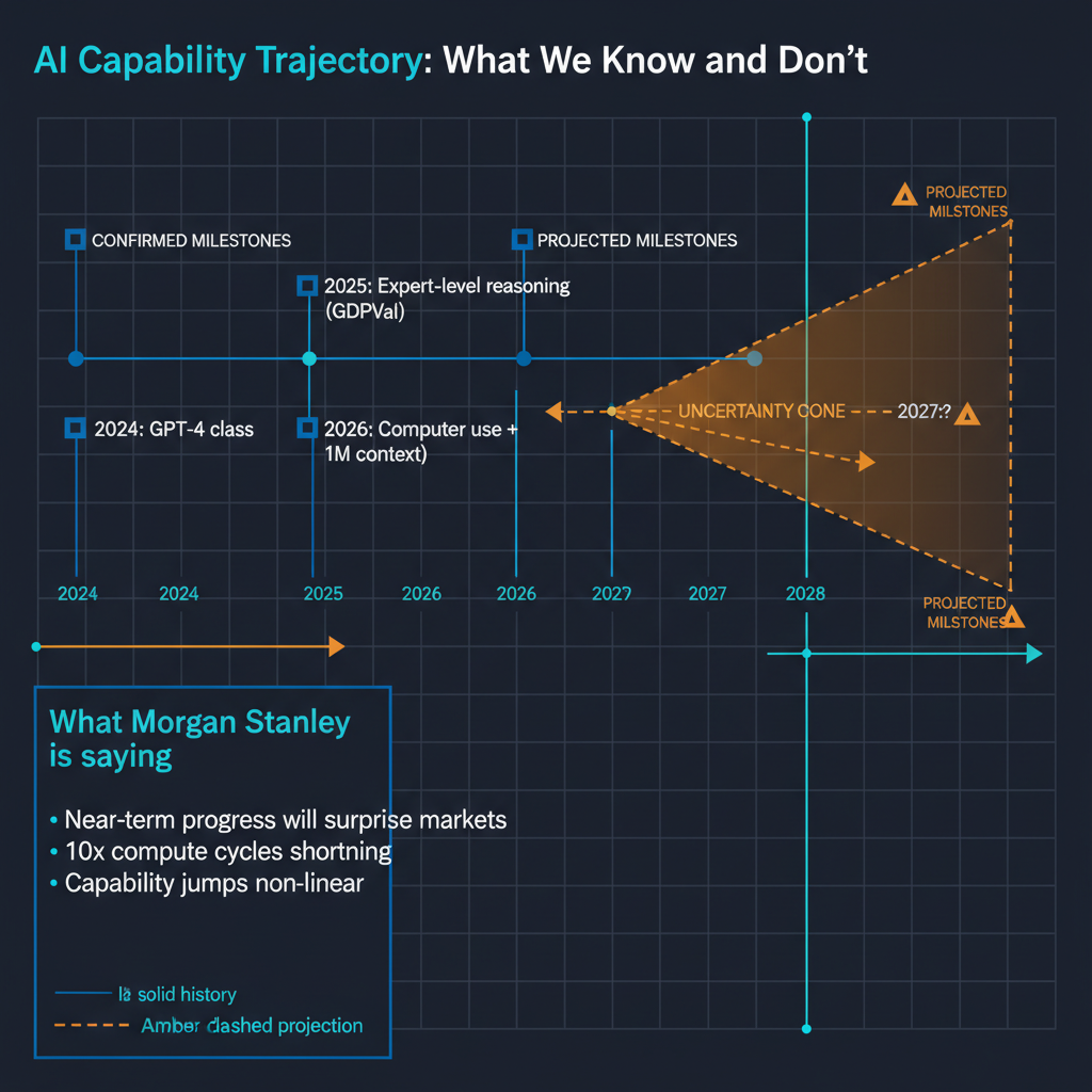AI capability milestone projections and uncertainty bounds