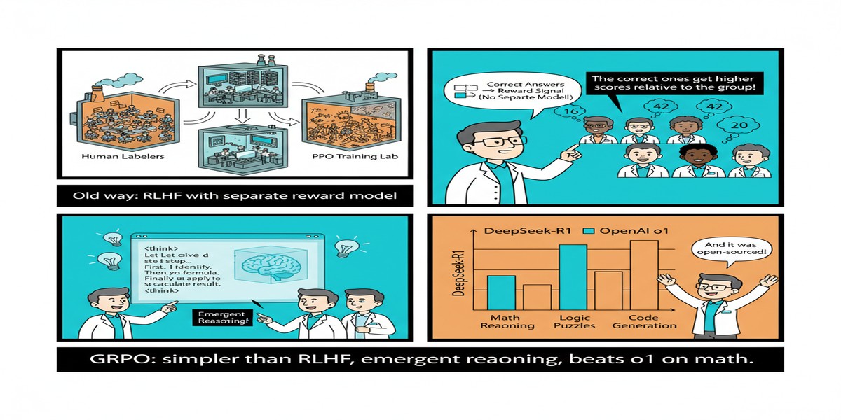 Deepseek R1 Grpo Reasoning - Educational Comic