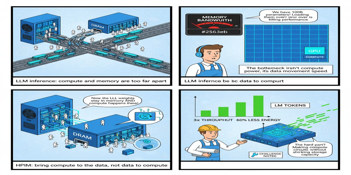 Hpim Processing In Memory Llm - Educational Comic