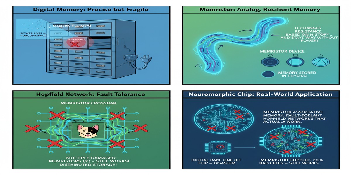 Memristor Associative Memory - Educational Comic