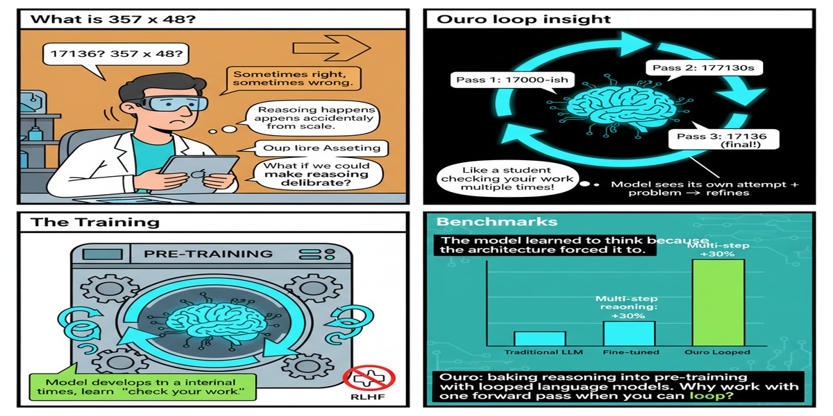 Ouro Looped Language Models - Educational Comic