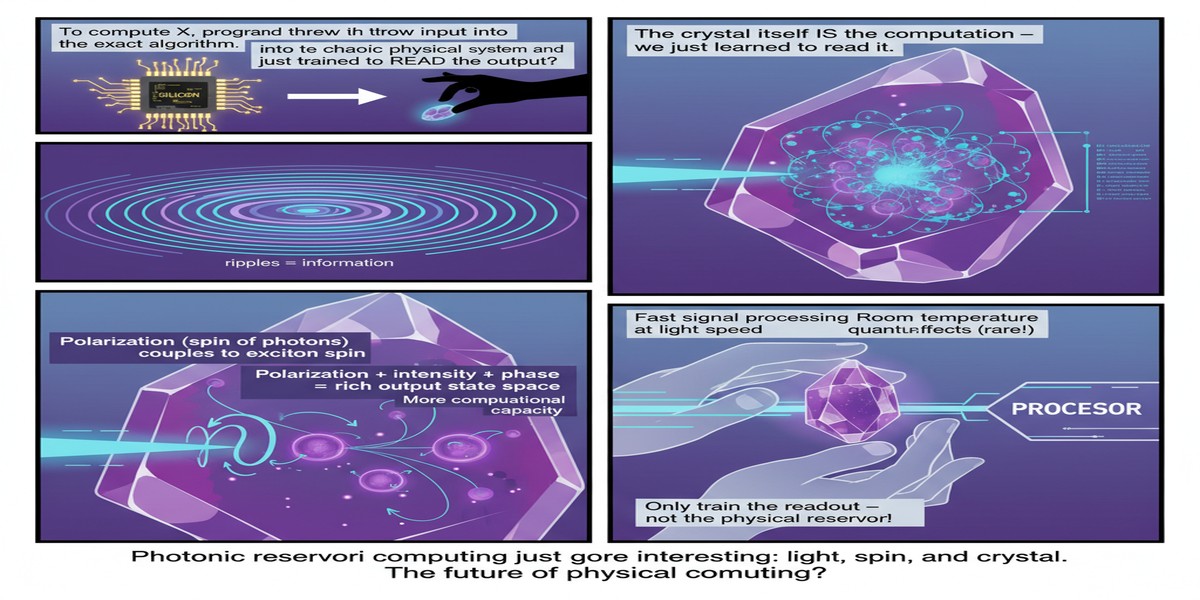 Photonic Reservoir Organic Crystal - Educational Comic