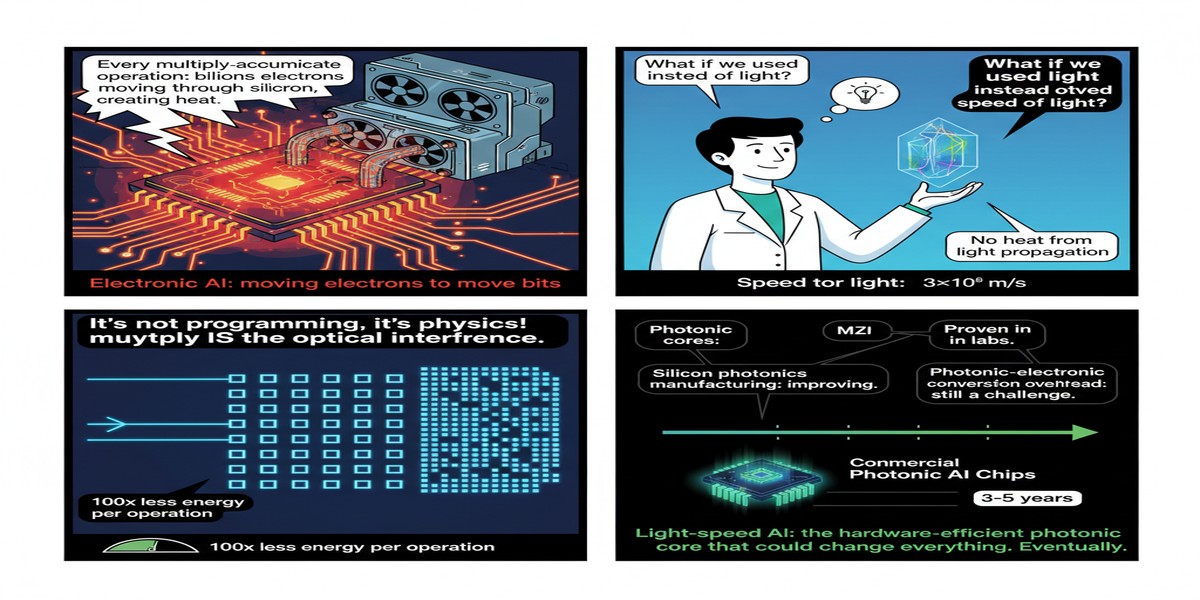Photonic Tensor Core - Educational Comic