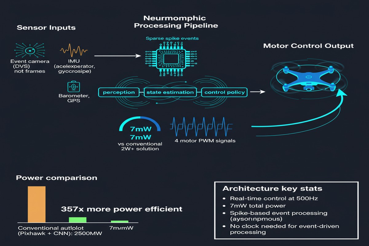 Neuromorphic Drone Autopilot - Architecture Diagram